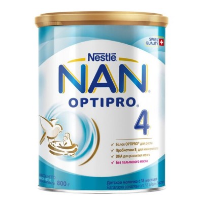 НАН 4 Оптипро - молочная смесь, 800гр (6шт/упак)